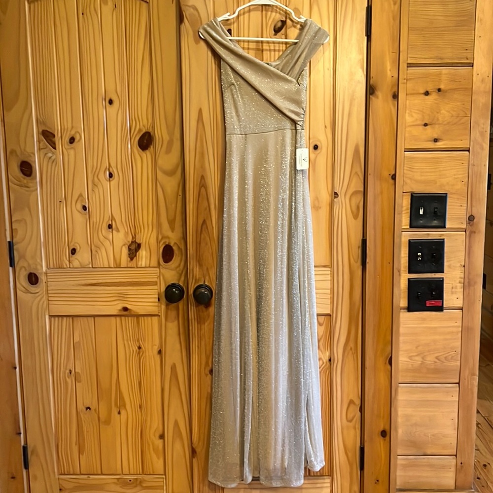 Windsor Kaliyah Formal High Slit Lurex Dress